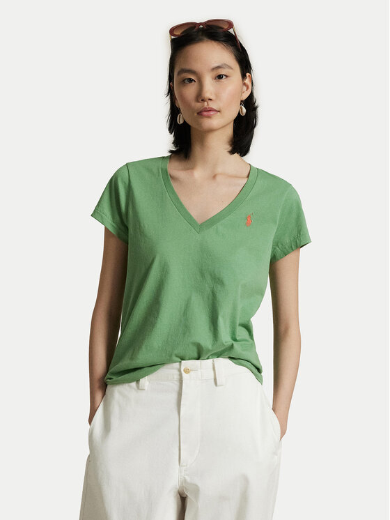 Polo Ralph Lauren Тишърт 211902403009 Зелен Straight Fit за Жени цена