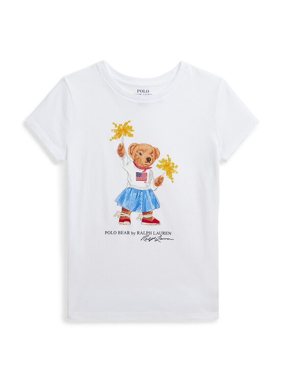 Polo Ralph Lauren Тишърт 313942856001 Бял Regular Fit за Момичета цена
