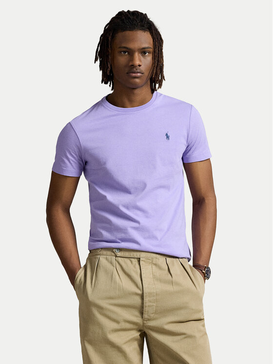 Polo Ralph Lauren Тишърт 710671438434 Виолетов Custom Slim Fit за Мъже цена