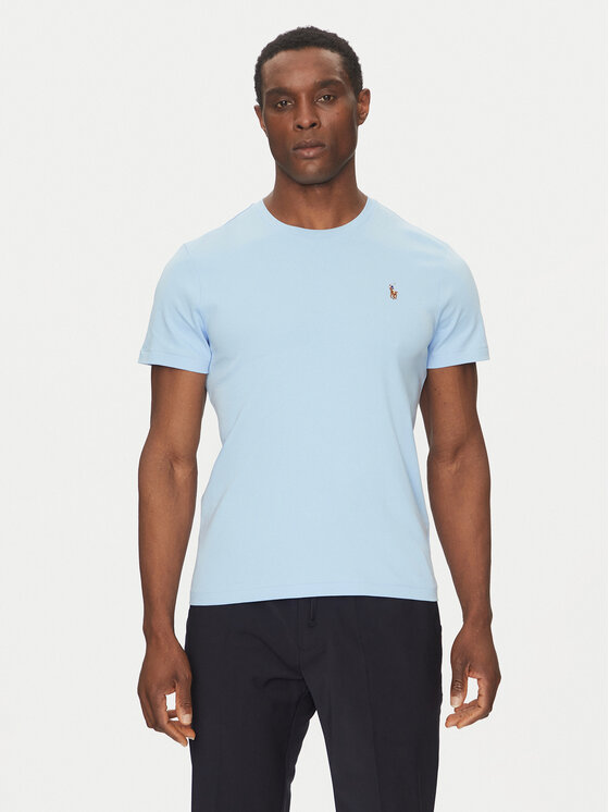 Polo Ralph Lauren Тишърт Classics 710740727 Светлосиньо Slim Fit за Мъже цена
