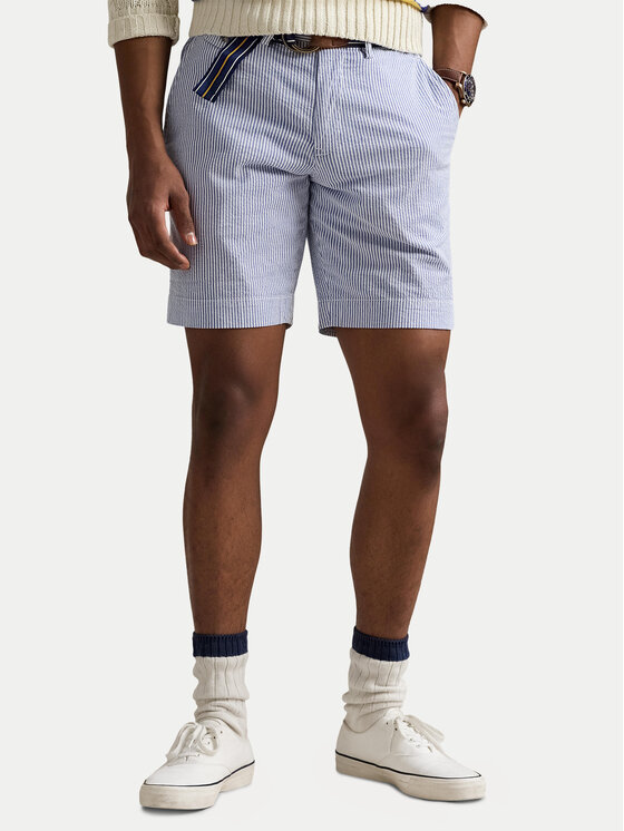 Polo Ralph Lauren Шорти от плат 710862767001 Светлосиньо Straight Fit за Мъже цена