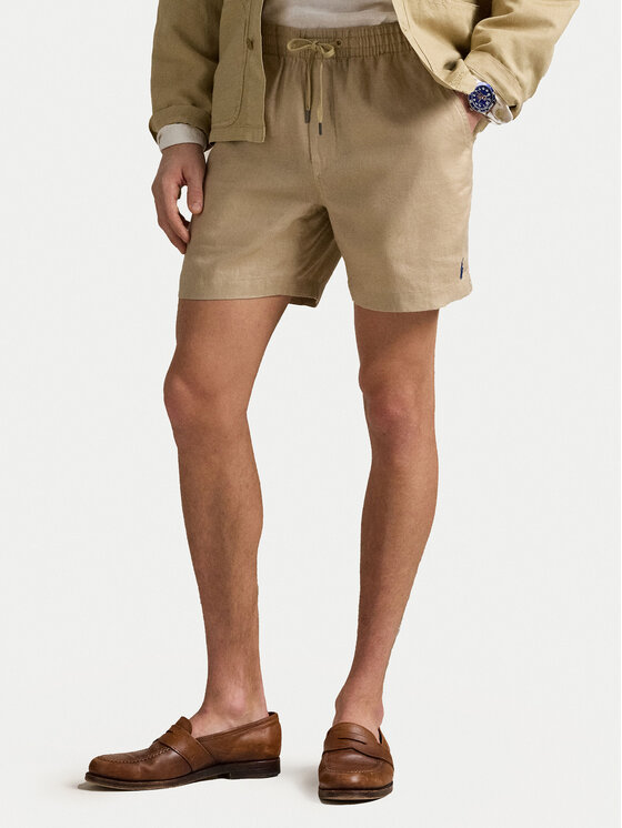 Polo Ralph Lauren Шорти от плат 710958586002 Бежов Classic Fit за Мъже цена