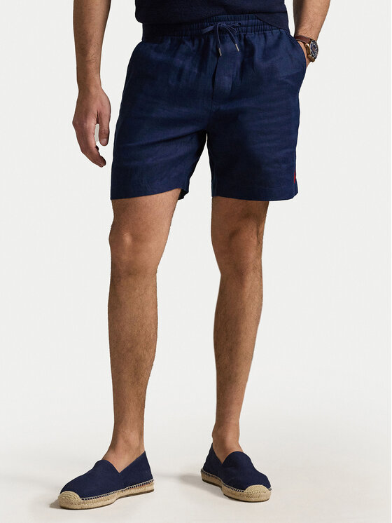 Polo Ralph Lauren Шорти от плат 710958586003 Тъмносин Classic Fit за Мъже цена