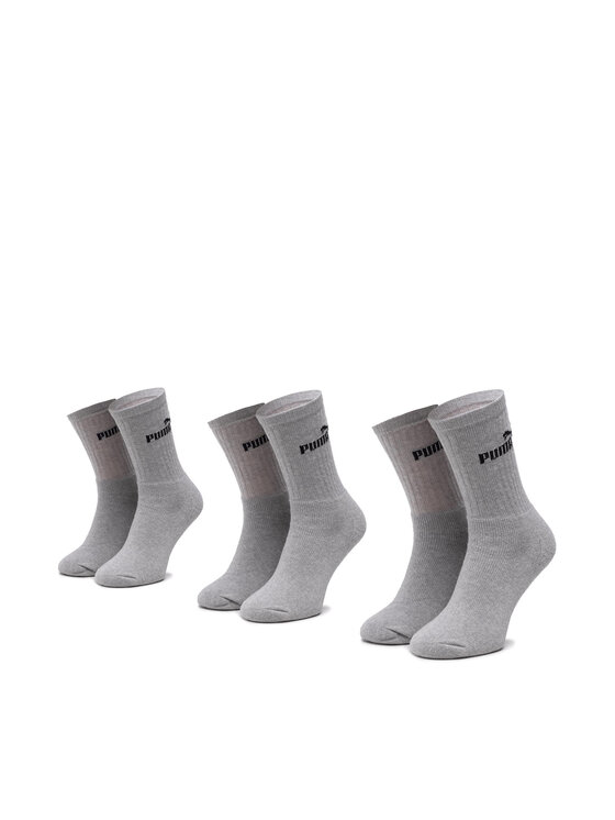 Puma Комплект 3 чифта дълги чорапи мъжки 907934 r. 35/38 Сив за Унисекс цена