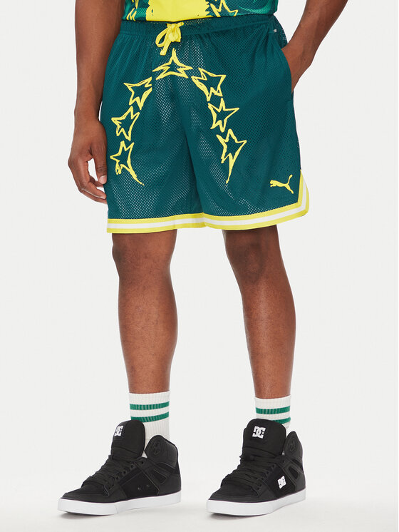 Puma Спортни шорти 631703 Зелен Regular Fit за Мъже цена