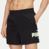 Puma Спортни шорти Ess Logo Lab 684672 Черен Regular Fit цвят на ниска цена