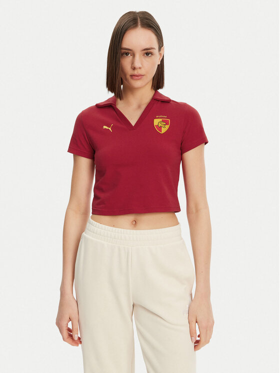 Puma Тениска с яка и копчета Harry Potter 630097 Червен Regular Fit за Жени цена