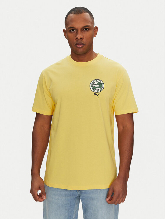 Puma Тишърт Graphics Super 629639 Жълт Relaxed Fit за Мъже цена
