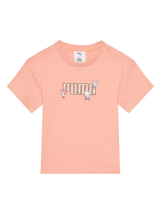Puma Тишърт PUMA X Hello Kitty And Friends 630062 Коралов Regular Fit за Момичета цена