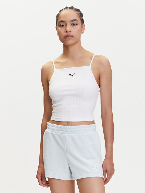 Puma топ Ess 629771 Бял Slim Fit за Жени цена