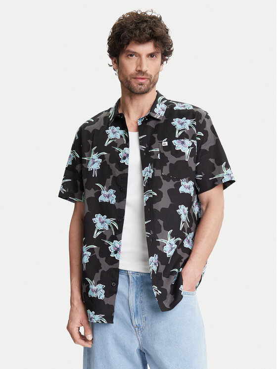 Quiksilver Риза Apero Classic Ss EQYWT04605 Черен Regular Fit за Мъже цена