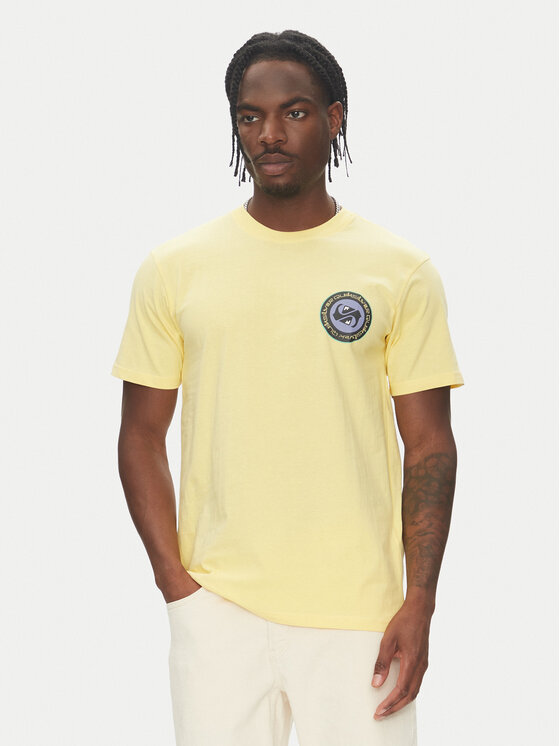 Quiksilver Тишърт Circle Back Ss EQYZT08054 Жълт Regular Fit за Мъже цена