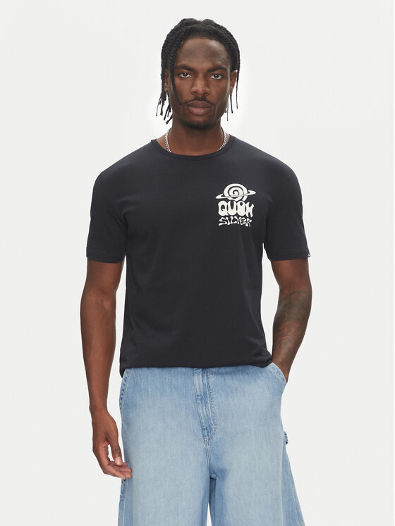 Quiksilver Тишърт Ev Cosmic Vibrations Ss EQYZT08053 Черен Regular Fit за Мъже цена