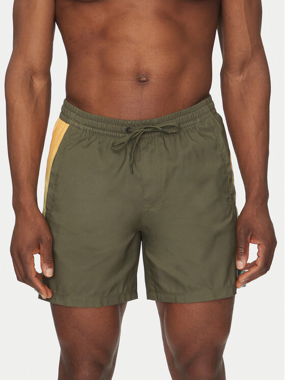 Quiksilver Шорти от плат EQYJV04136 Зелен Regular Fit за Мъже цена