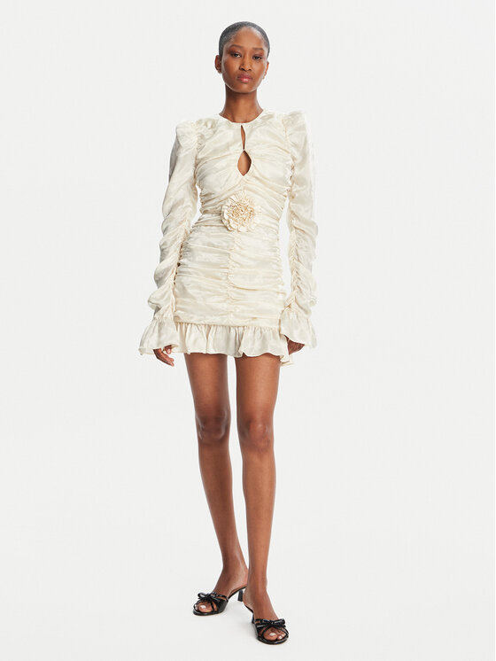 ROTATE Коктейлна рокля 113955858 Екрю Slim Fit за Жени цена