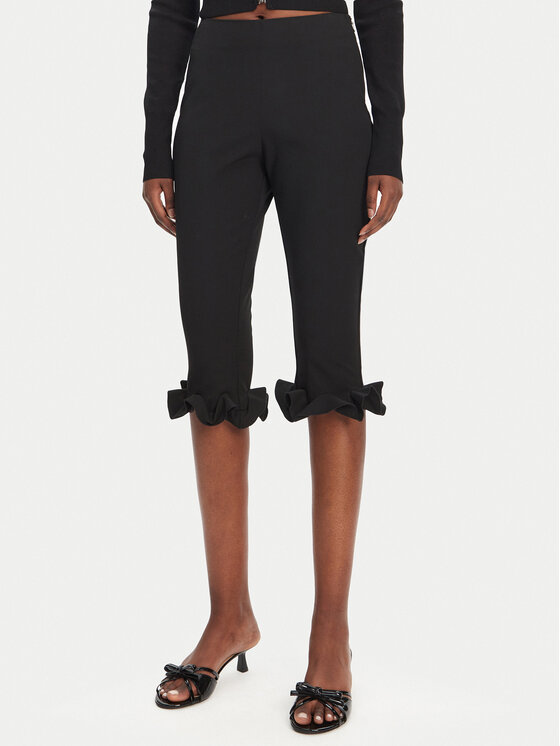 ROTATE Панталони тип капри 113809100 Черен Slim Fit за Жени цена