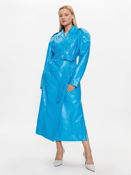 ROTATE Тренч Pu Trench 1000442739 Син Regular Fit за Жени цена