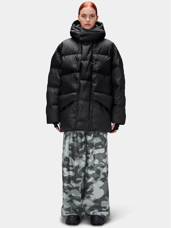 Rains Зимно яке 15050 Черен Regular Fit за Жени цена