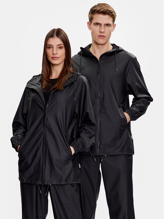 Rains Яке за дъжд 18370 Черен Regular Fit за Унисекс цена