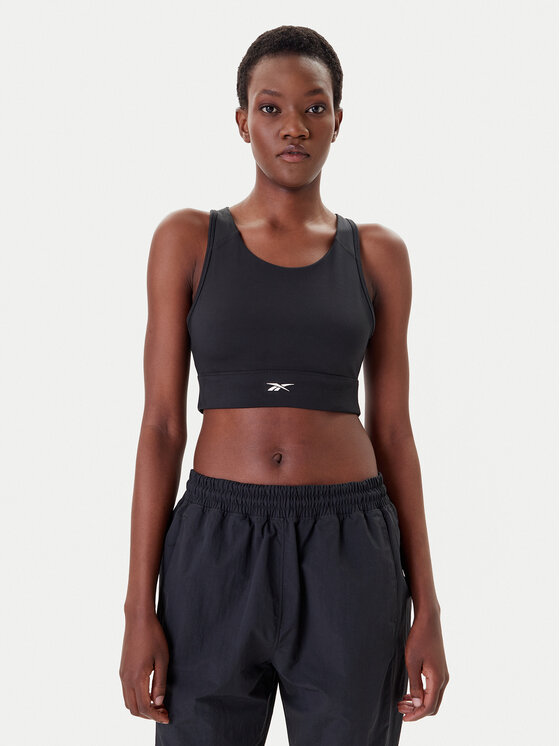 Reebok Спортен сутиен ID 100075420 Черен за Жени цена