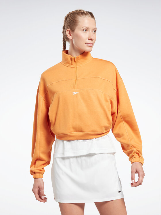 Reebok Суитшърт Workout Ready HT6043 Оранжев Relaxed Fit за Жени цена