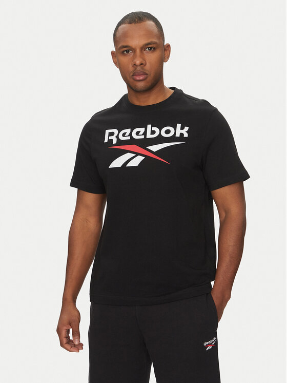 Reebok Тишърт 100216166 Черен Regular Fit за Мъже цена