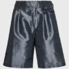 Reebok Шорти от плат NAO SERATI HN9116 Сив Relaxed Fit за Жени цена