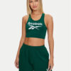 Reebok топ Identity Big Logo Cotton Bralette 100076020 Зелен Slim Fit за Жени цена