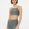 Reebok топ Yoga Performance IM4044 Сив Fitted Fit за Жени цена