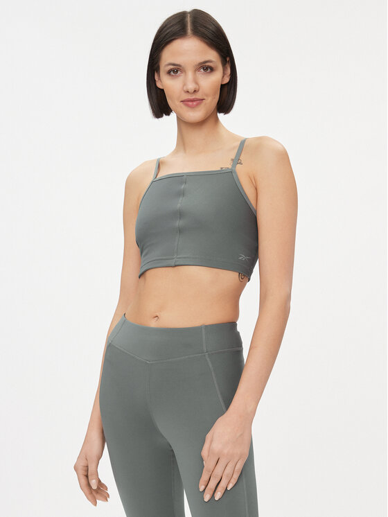 Reebok топ Yoga Performance IM4044 Сив Fitted Fit за Жени цена