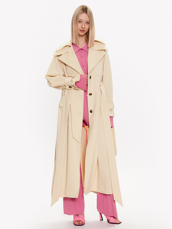 Remain Преходно палто Wovon 5006342140 Бежов Oversize за Жени цена