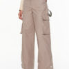 Remain Текстилни панталони Canvas RM2158 Бежов Relaxed Fit за Жени цена