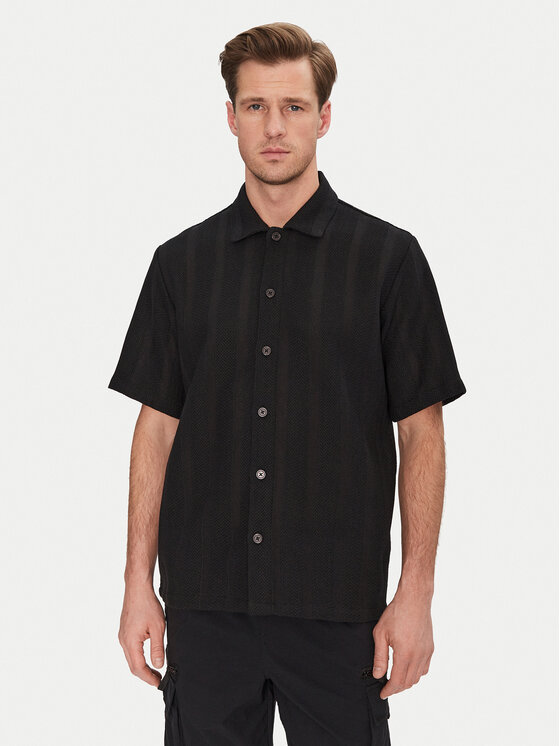 Resteröds Риза Kirk 10251 7400 Черен Regular Fit за Мъже цена