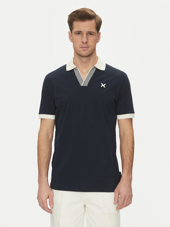 Richmond X Тениска с яка и копчета UMP25168PO Тъмносин Regular Fit за Мъже цена