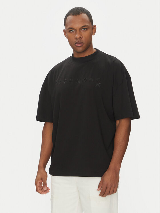 Richmond X Тишърт UMP25155TS Черен Regular Fit за Мъже цена