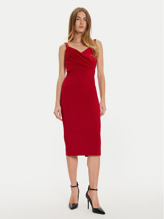 Rinascimento Коктейлна рокля CFC0019703002 Червен Slim Fit за Жени цена