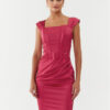 Rinascimento Коктейлна рокля CFC0115251003 Розов Slim Fit за Жени цена