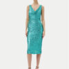 Rinascimento Коктейлна рокля CFC0123778003 Зелен Regular Fit за Жени цена