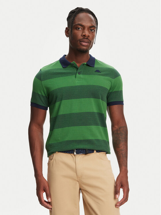 Robe di Kappa Тениска с яка и копчета Ming 64126KW Зелен Slim Fit за Мъже цена