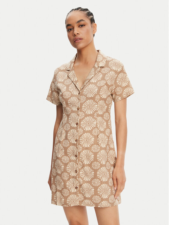 Roxy Рокля тип риза Happy Shiny Girls ERJWD03881 Кафяв Regular Fit за Жени цена