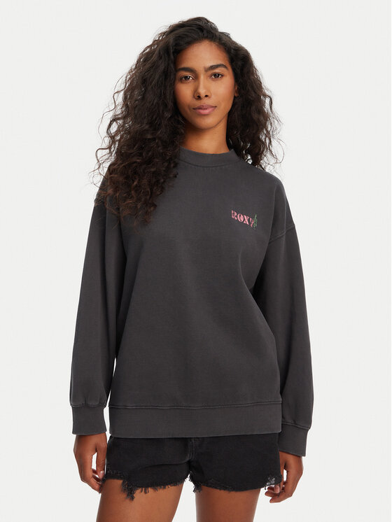Roxy Суитшърт ERJFT04997 Черен Relaxed Fit за Жени цена