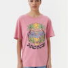 Roxy Тишърт ERJZT05905 Розов Oversize за Жени цена