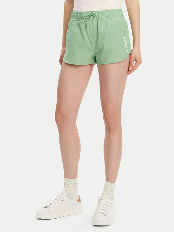 Roxy Шорти от плат ERJBS03298 Зелен Regular Fit за Жени цена