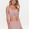 Roxy топ Vibrant ERJWT03564 Розов Slim Fit за Жени цена
