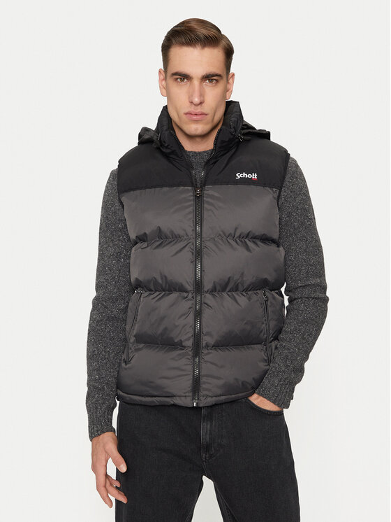 SCHOTT N.Y.C. Жилетка за костюм UTAHV Сив Regular Fit за Мъже цена