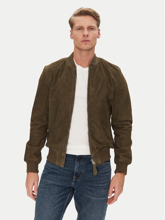 SCHOTT N.Y.C. Кожено яке LC300 Каки Regular Fit за Мъже цена