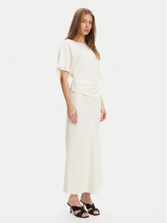 STAUD Коктейлна рокля Amelie R25S2120TP Екрю Slim Fit за Жени цена