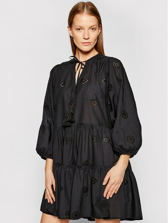 Seafolly Лятна рокля Embroidery 54155-DR Черен Regular Fit за Жени цена