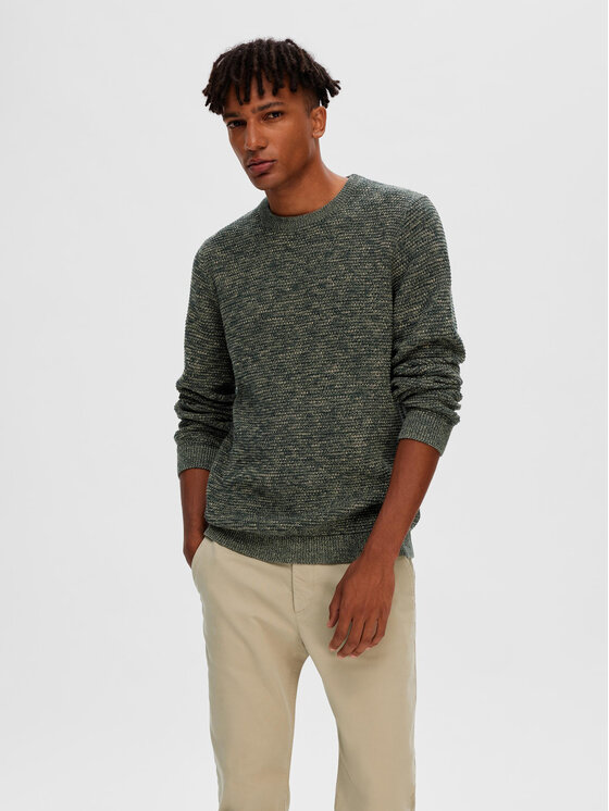 Selected Homme Пуловер 16059390 Зелен Regular Fit за Мъже цена