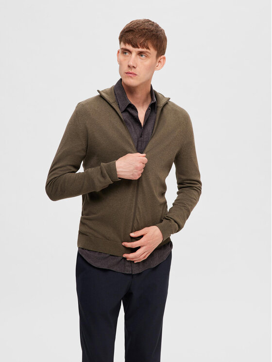 Selected Homme Пуловер 16074688 Зелен Regular Fit за Мъже цена